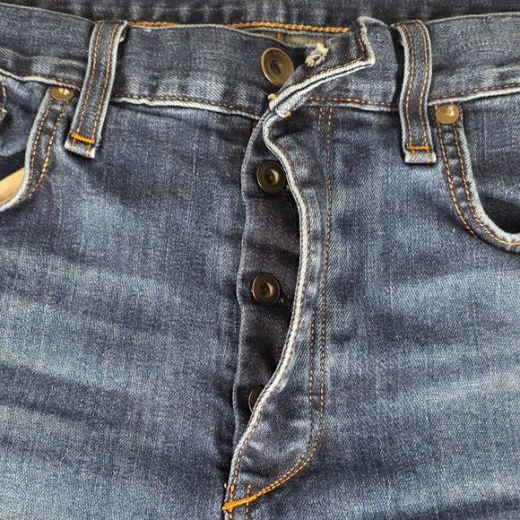 RAG & BONE NEW YORK MEN'S BLUE FIT 2 SLIM JEANS SIZE 36 THROOP COTTON BLEND - Picture 9 of 12